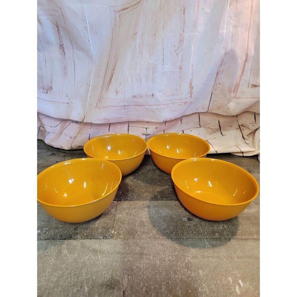 Fall orange plastic Bowl set‎ home decor